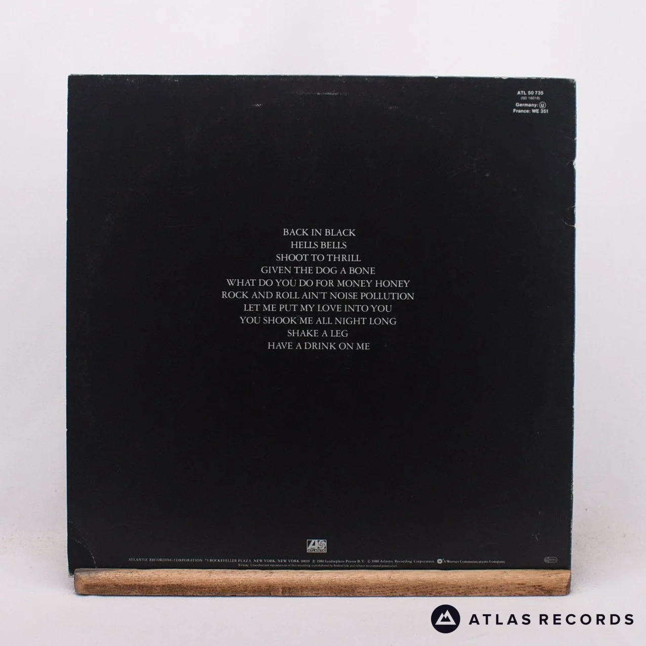 AC/DC - Back In Black - Embossed Sleeve LP Vinyl Record - VG+/EX - Image 2