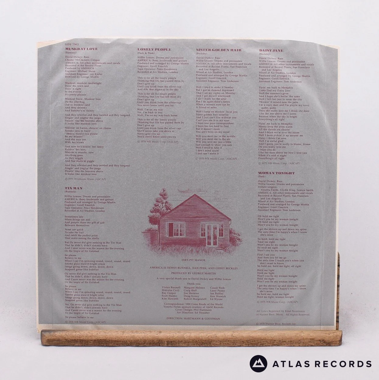 America - History · America's Greatest Hits - Strawberry LP Vinyl Record - EX/EX - Image 3