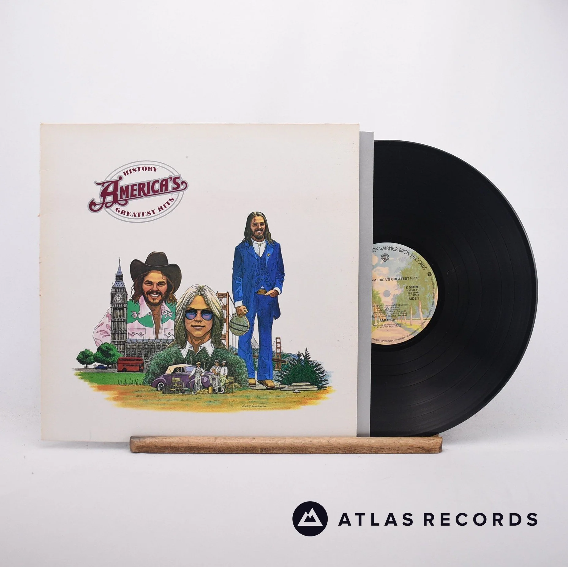 America - History · America's Greatest Hits - Reissue LP Vinyl Record - VG+/VG+