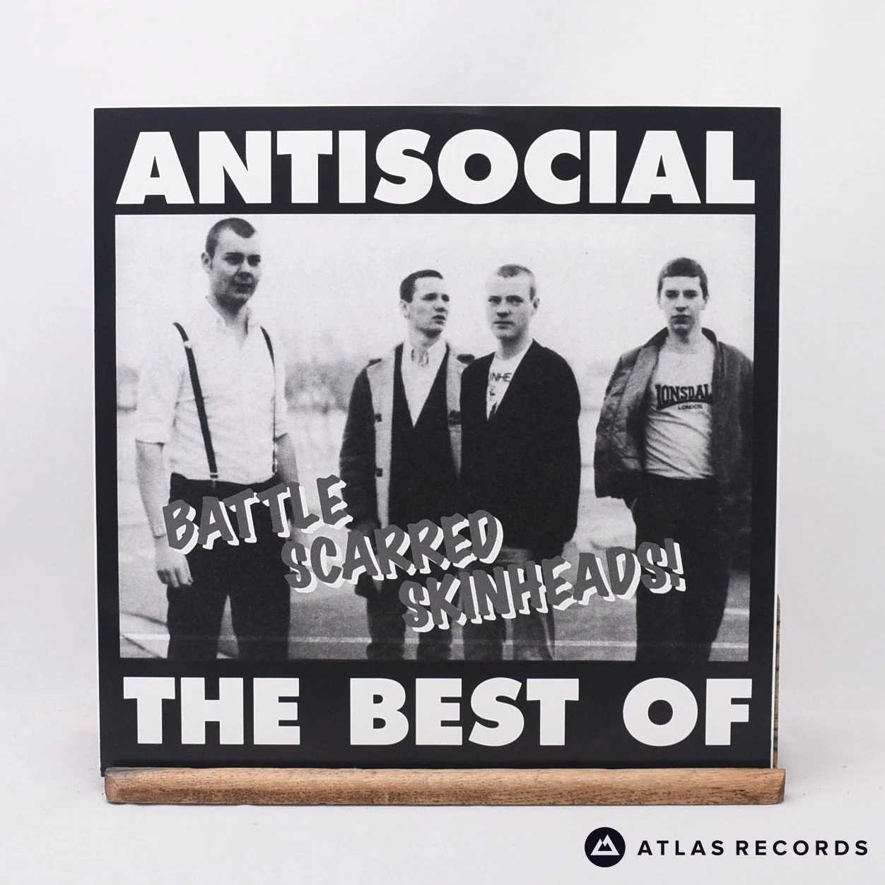 Antisocial - Battle Scarred Skinheads - Reissue A B LP Vinyl Record - NM/NM - Image 3