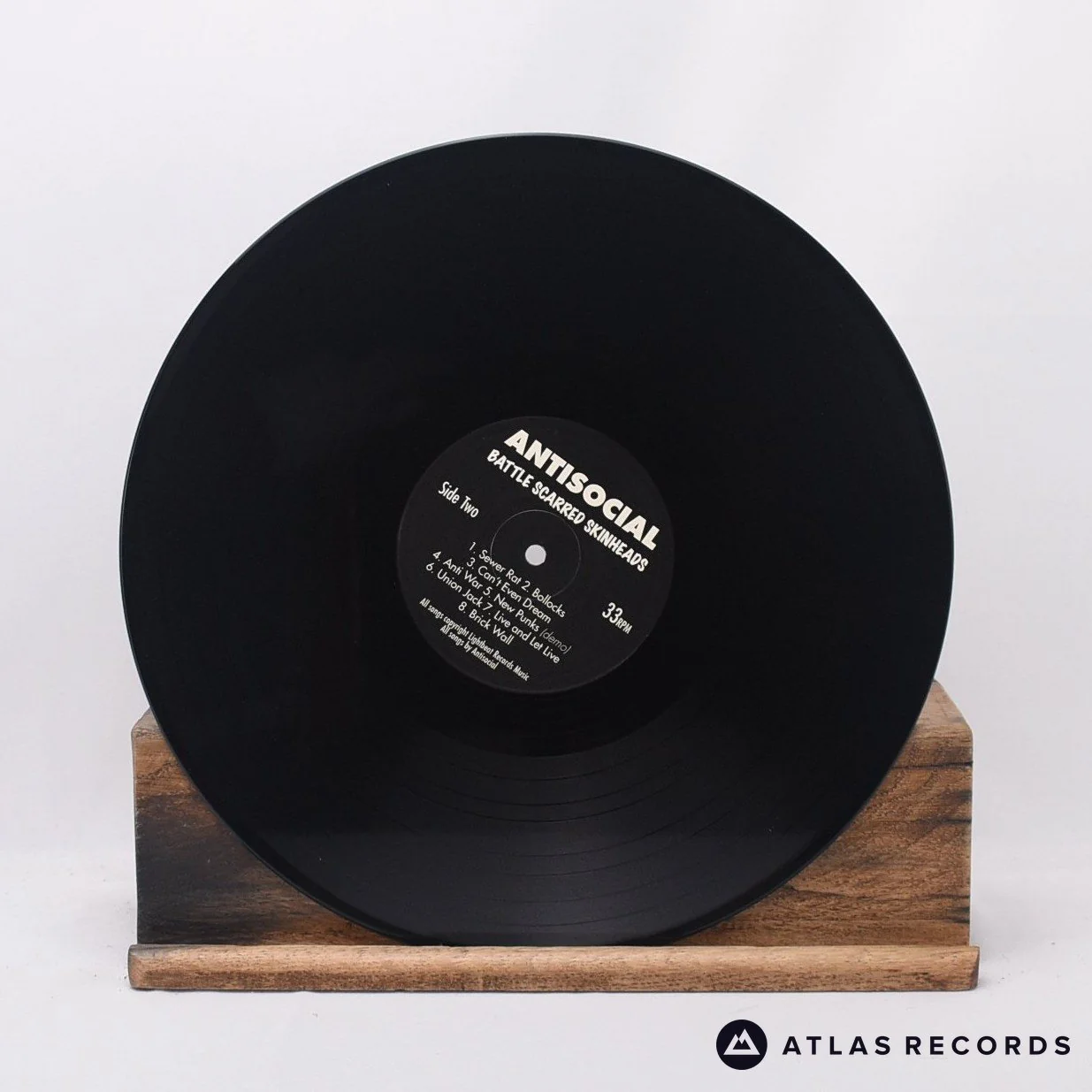 Antisocial - Battle Scarred Skinheads - Reissue A B LP Vinyl Record - NM/NM - Image 4