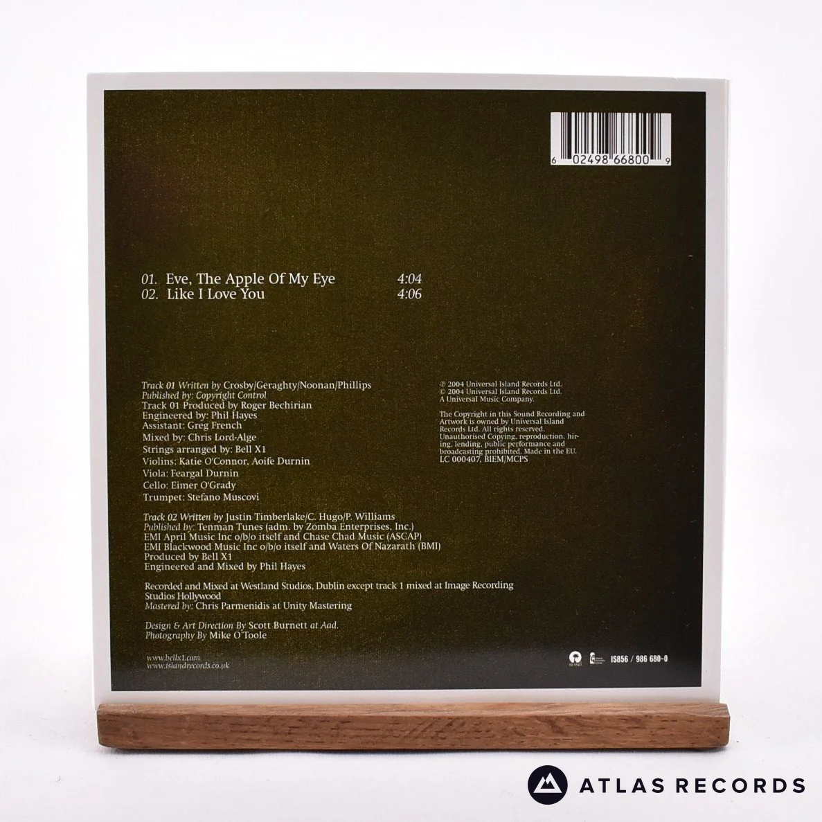 Bell X1 - Eve, The Apple Of My Eye - Green 7" Vinyl Record - NM/NM - Image 2