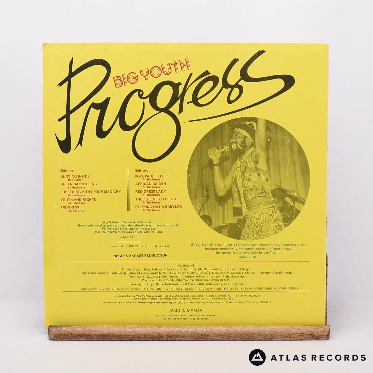 Big Youth - Progress - Jamaica LP Vinyl Record - EX/EX - Image 2