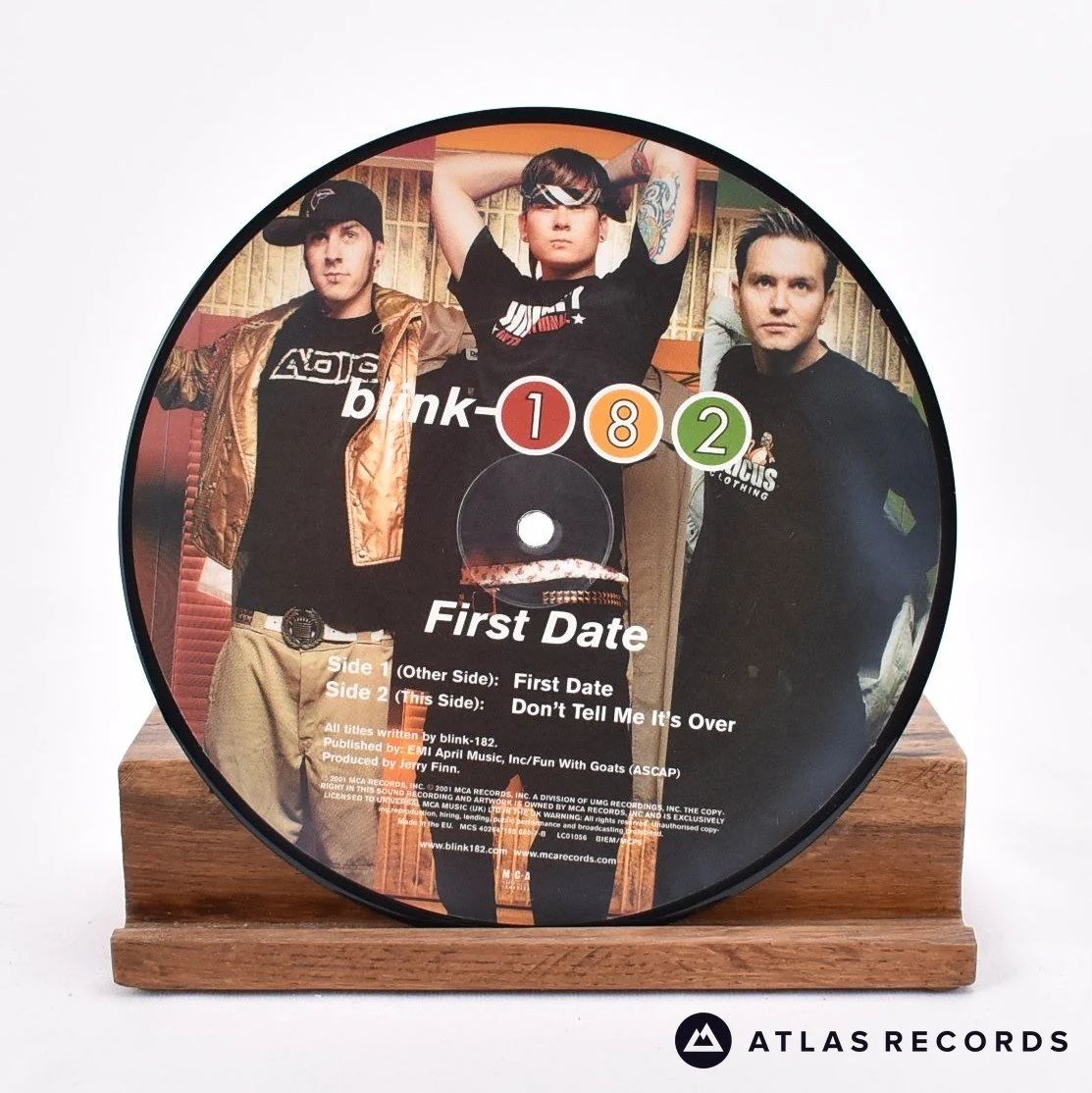 Blink-182 - First Date - Picture Disc 7" Vinyl Record - EX/VG+ - Image 2