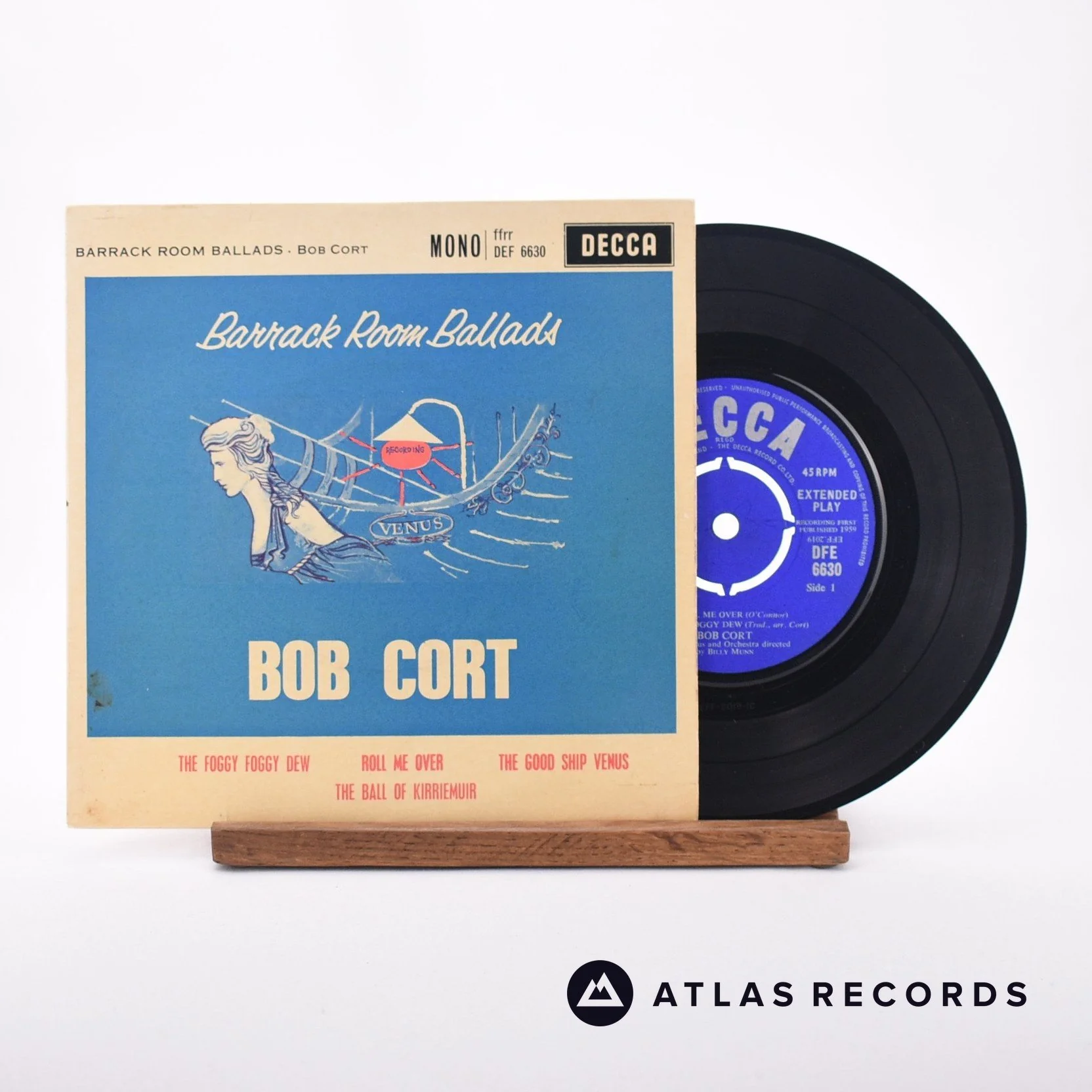 Bob Cort - Barrack Room Ballads - 7" EP Vinyl Record - EX/VG