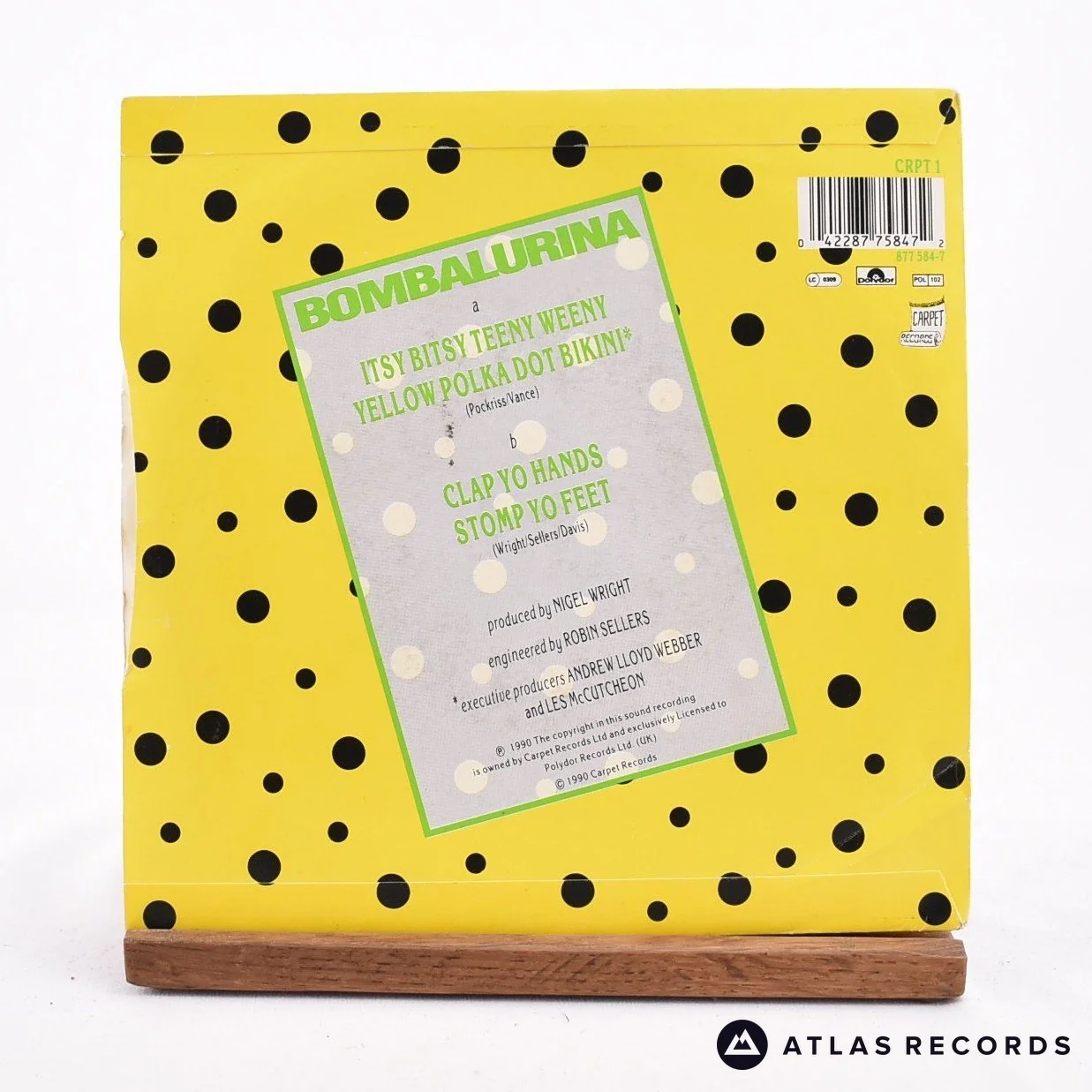 Bombalurina - Itsy Bitsy Teeny Weeny Yellow Polka Dot Bikini - 7" Vinyl Record - VG+/VG+ - Image 2