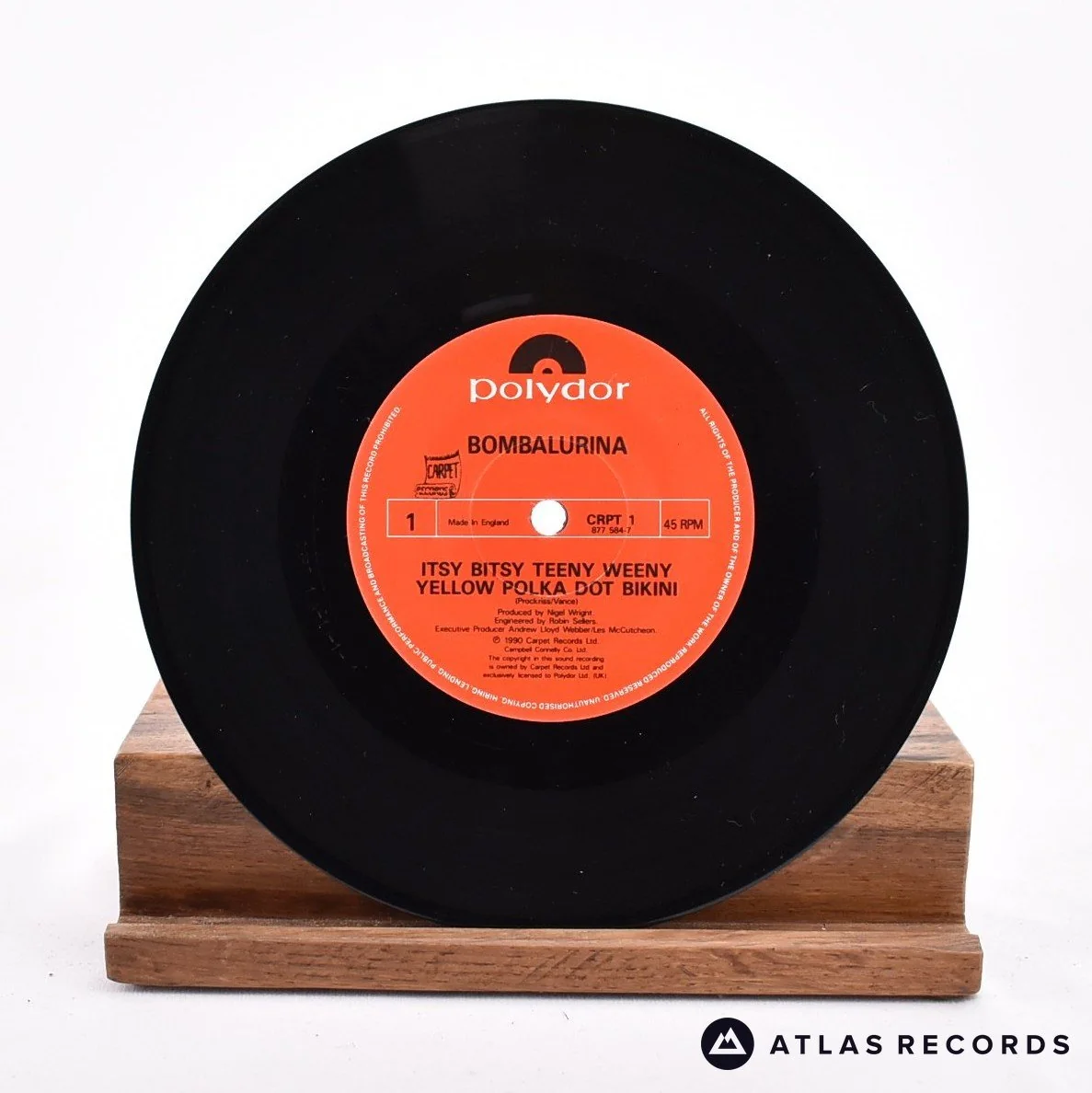 Bombalurina - Itsy Bitsy Teeny Weeny Yellow Polka Dot Bikini - 7" Vinyl Record - VG+/VG+ - Image 3