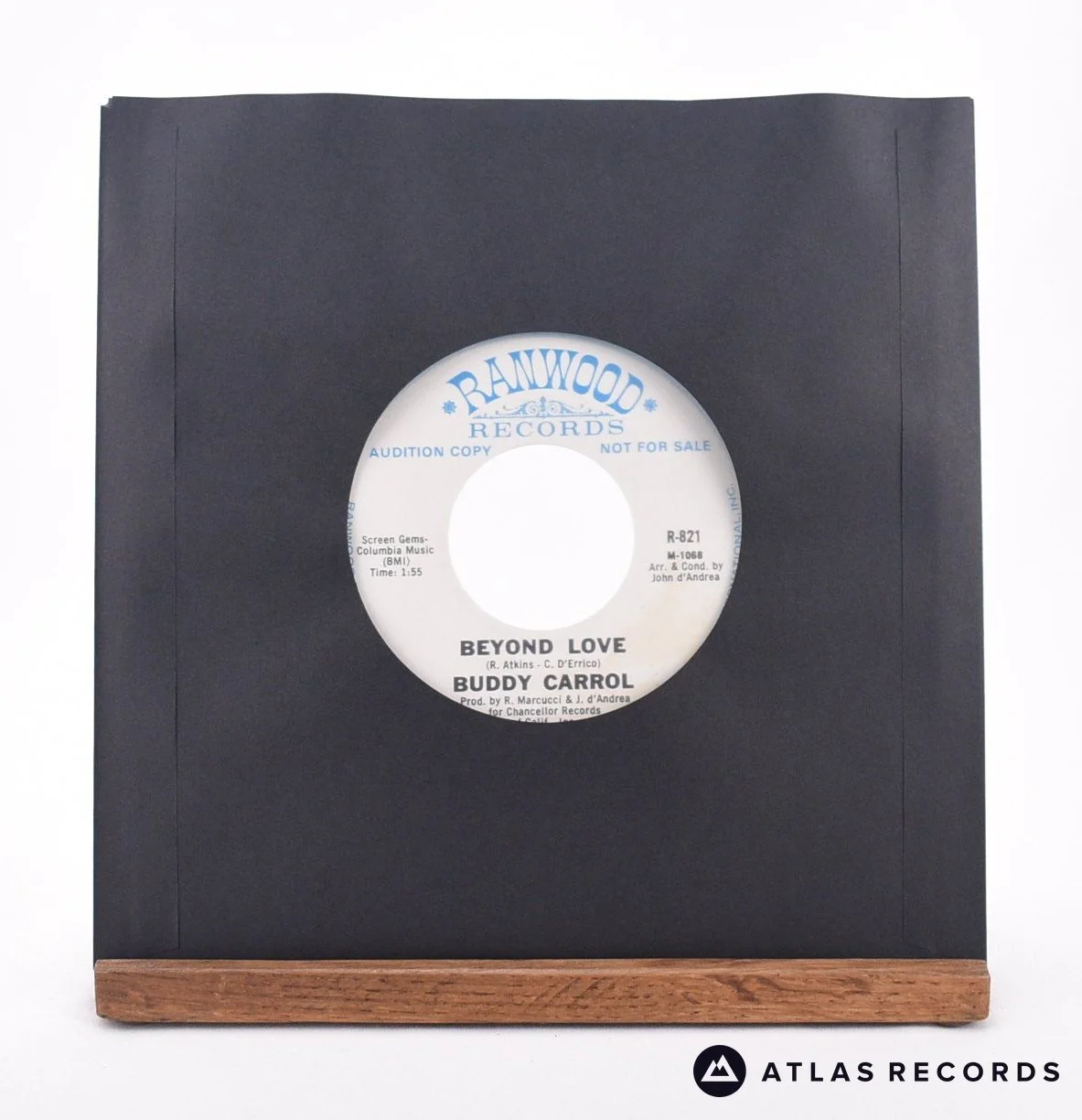 Buddy Carroll - I'm Gonna Be Happy / Beyond Love - Promo 7" Vinyl Record - VG - Image 2