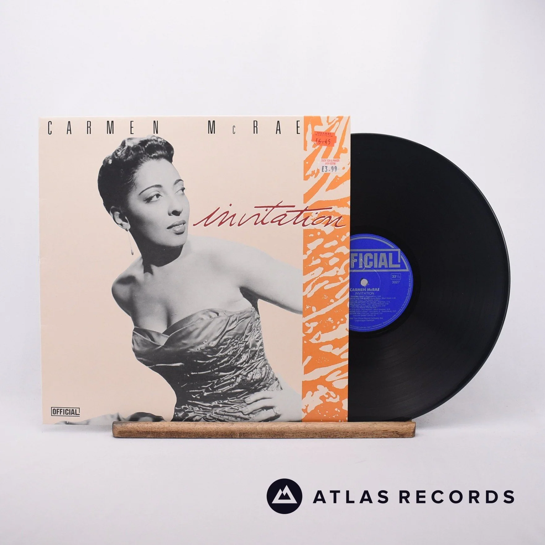 Carmen McRae - Invitation - Denmark LP Vinyl Record - VG+/EX