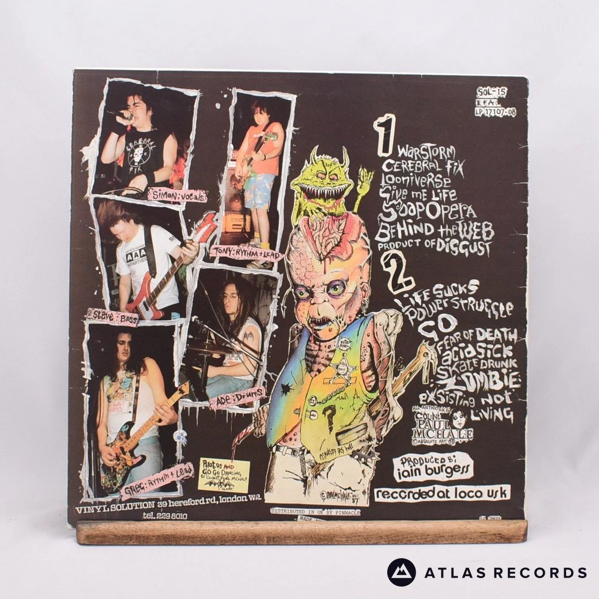 Cerebral Fix - Life Sucks And Then You Die! - A1 B1 LP Vinyl Record - EX/VG+ - Image 2