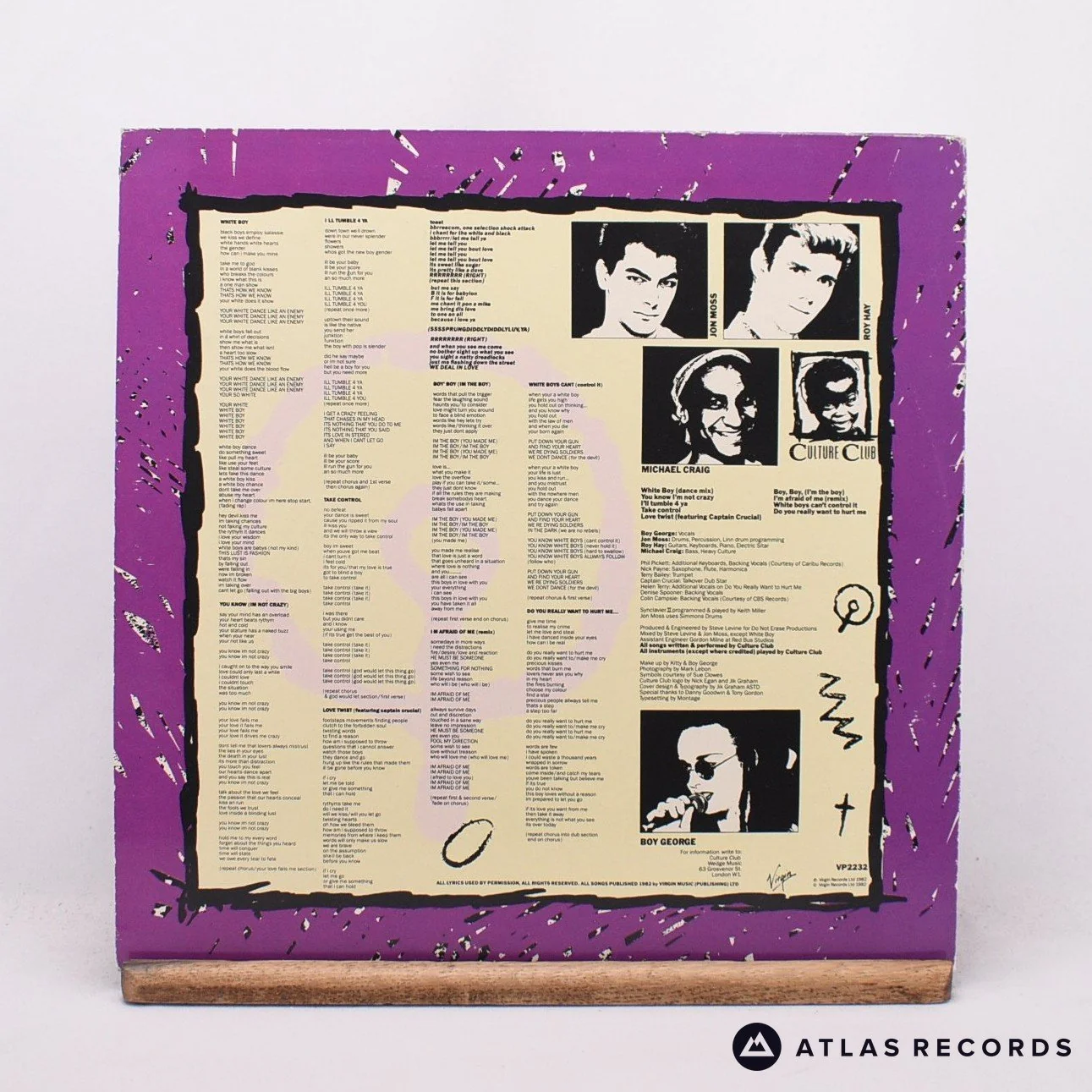 Culture Club - Kissing To Be Clever - Die-Cut Sleeve LP Vinyl Record - VG+/VG+ - Image 2