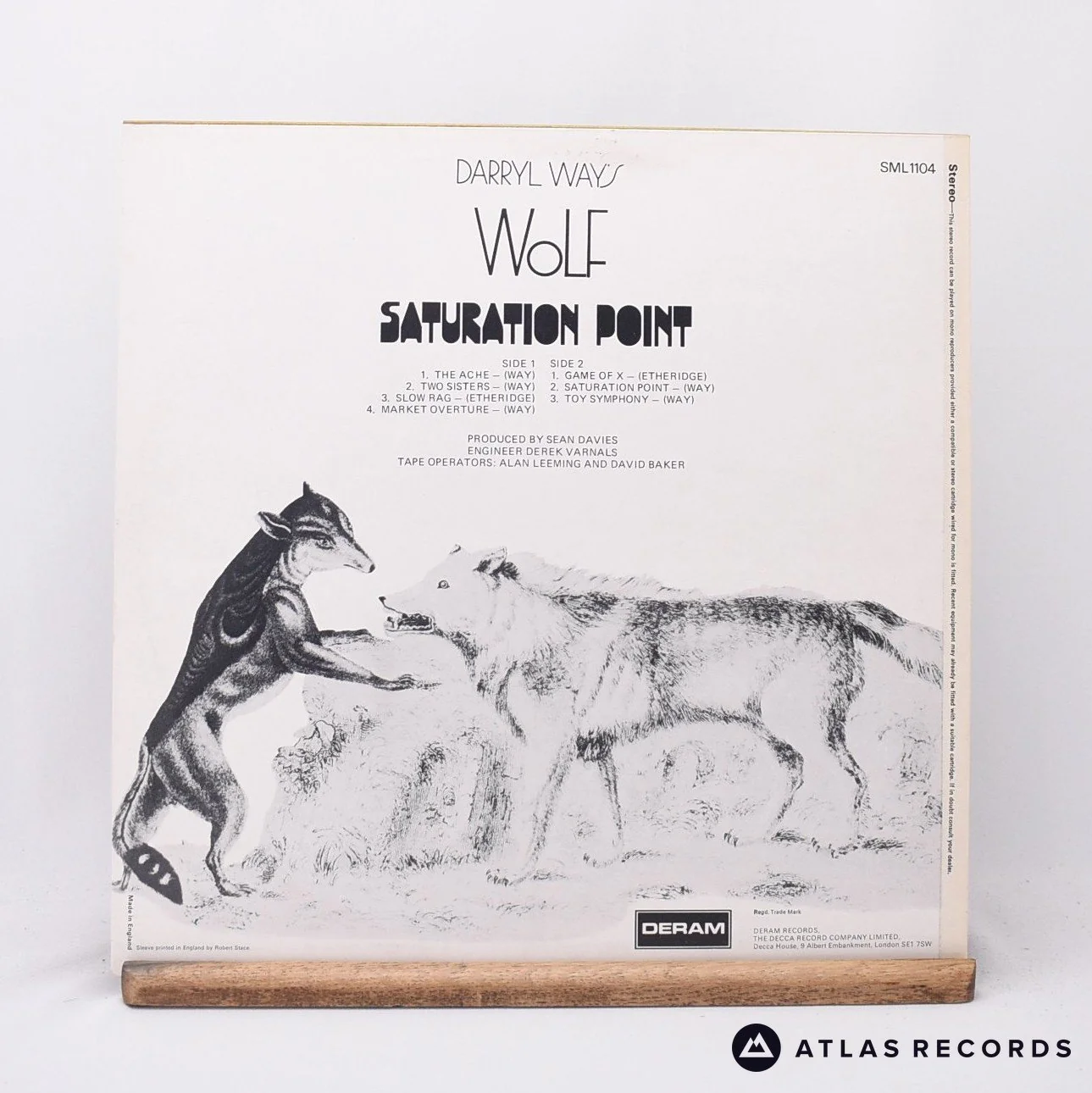 Darryl Way's Wolf - Saturation Point - LP Vinyl Record - EX/EX - Image 2