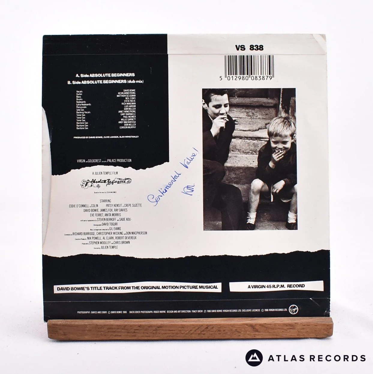 David Bowie - Absolute Beginners - Merch Insert 7" Vinyl Record - VG+/EX - Image 2