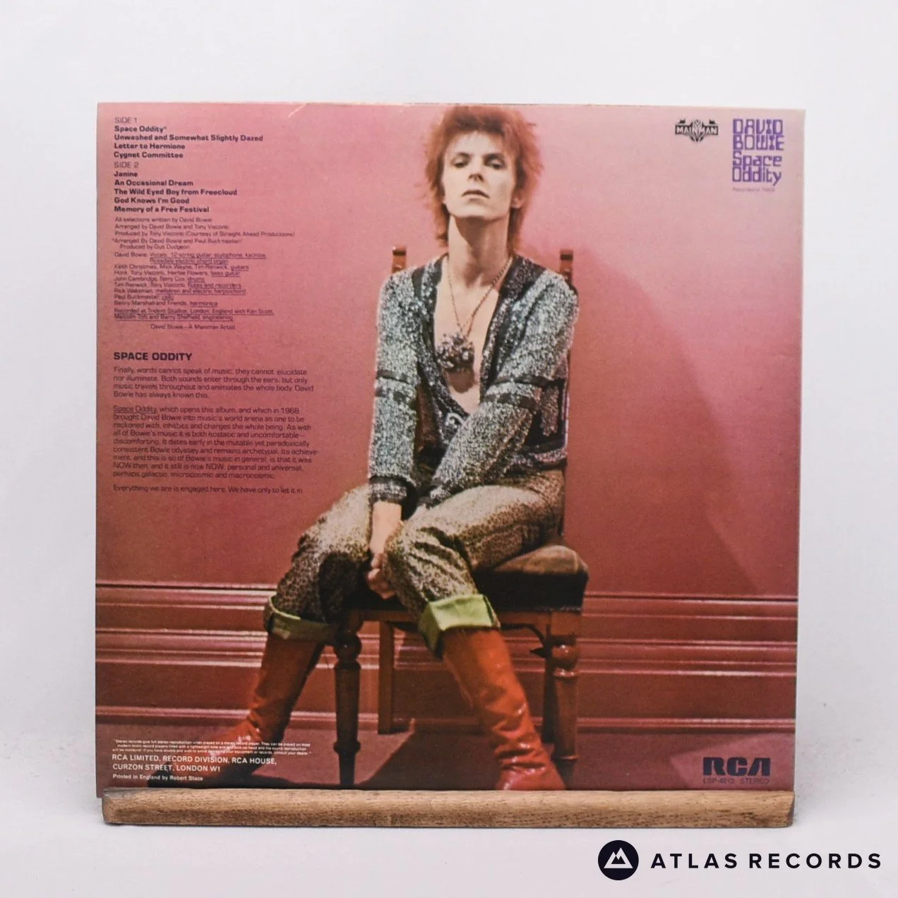 David Bowie - Space Oddity - Poster Reissue A-4E B-4E LP Vinyl Record - EX/EX - Image 2