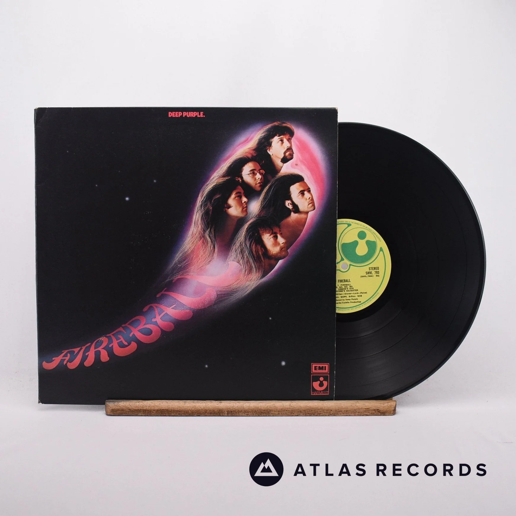 Deep Purple - Fireball - Textured Sleeve Gatefold AT1-1 LP Vinyl Record - EX/EX