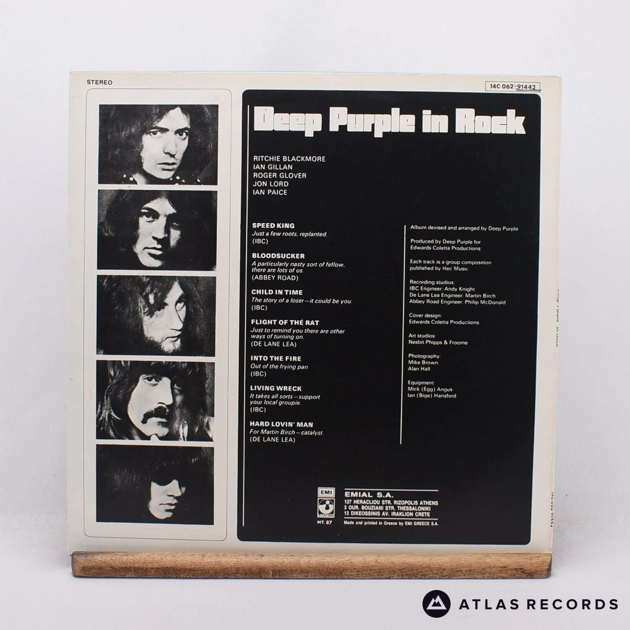 Deep Purple - In Rock - Reissue Greece A B LP Vinyl Record - EX/EX - Image 2