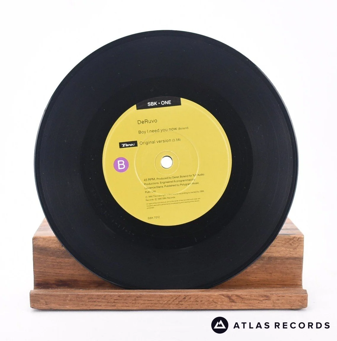 DeRuvo - Boy I Need You Now - 7" Vinyl Record - EX/EX - Image 4