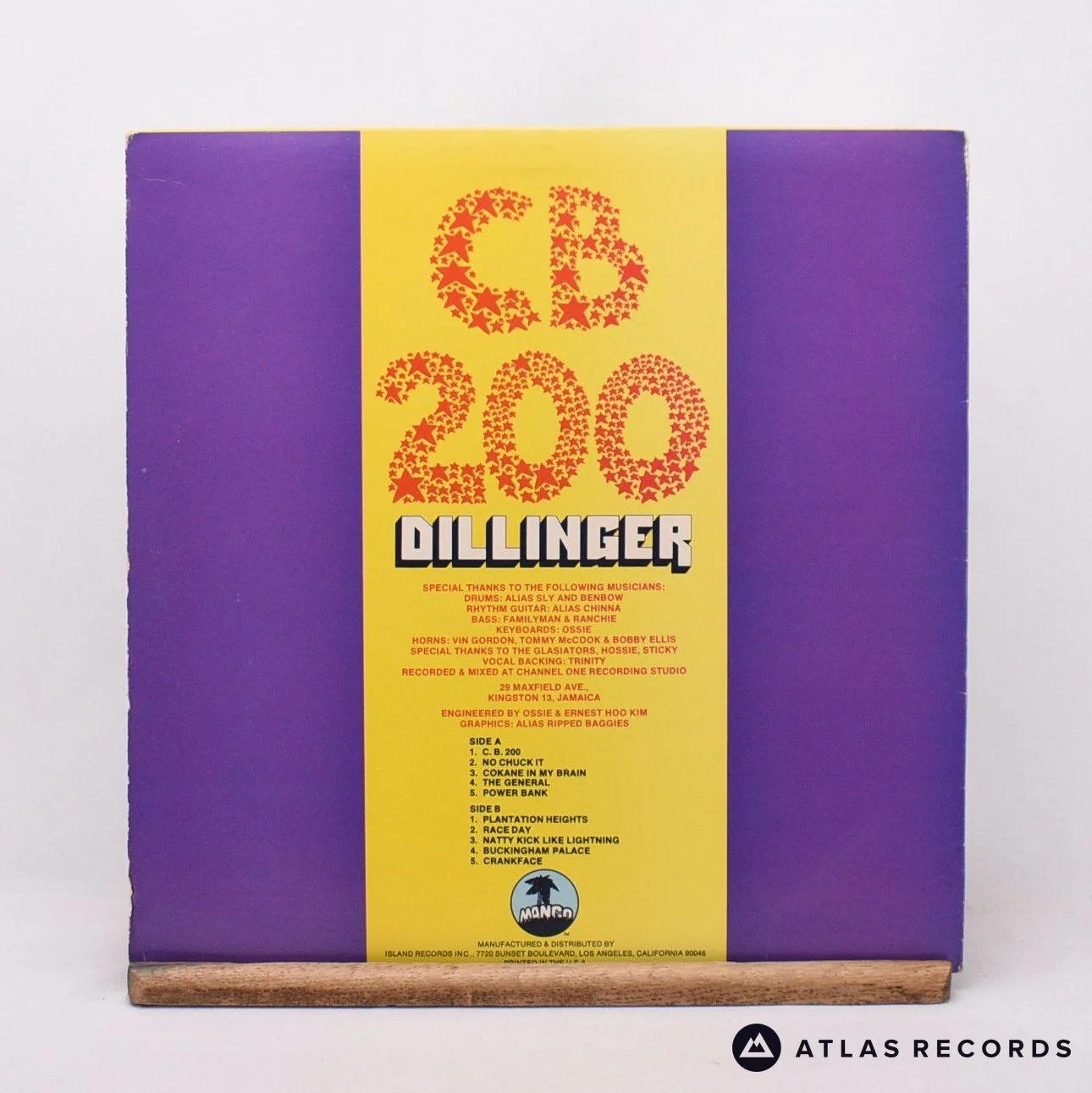 Dillinger - CB 200 - Us A B LP Vinyl Record - VG+/VG+ - Image 2