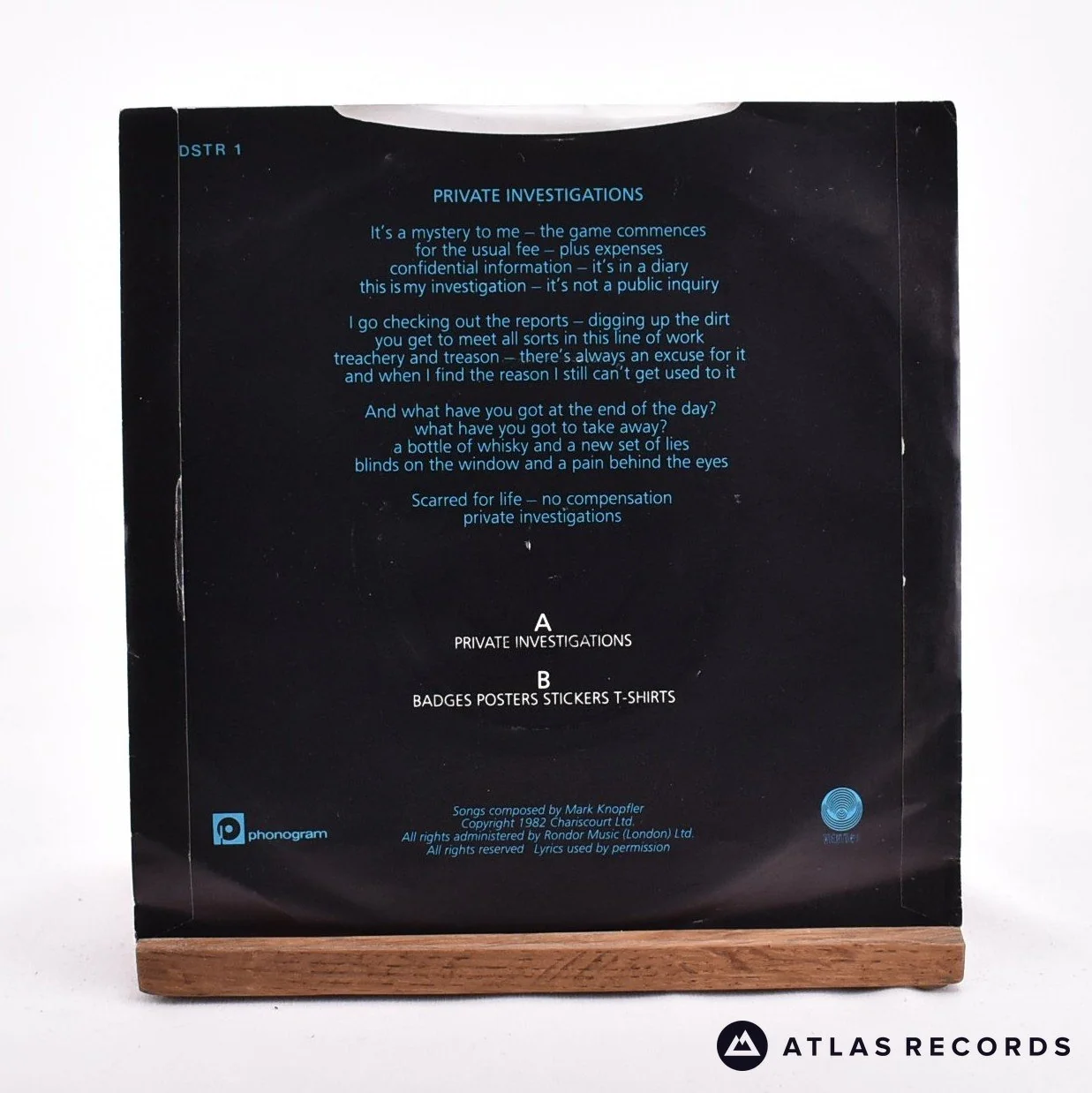 Dire Straits - Private Investigations - 7" Vinyl Record - EX/VG+ - Image 2