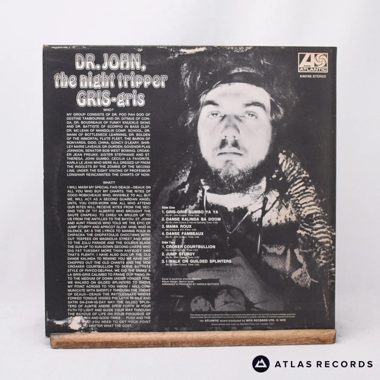 Dr. John - Gris-Gris - Repress LP Vinyl Record - VG/VG+ - Image 2