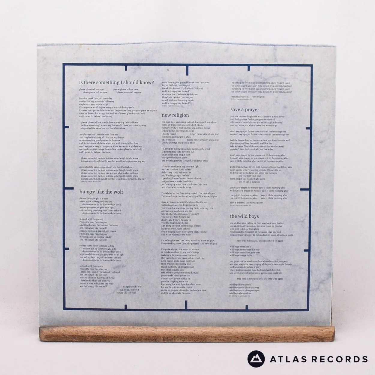 Duran Duran - Arena | Recorded Around The World 1984 - LP Vinyl Record - EX/EX - Image 3