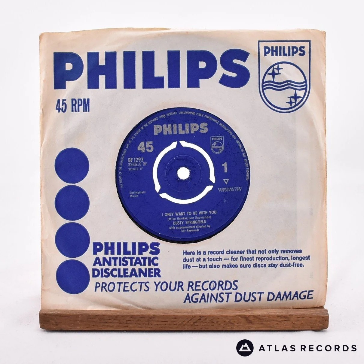Dusty Springfield - I Only Want To Be With You - 7" Vinyl Record - VG+/VG+