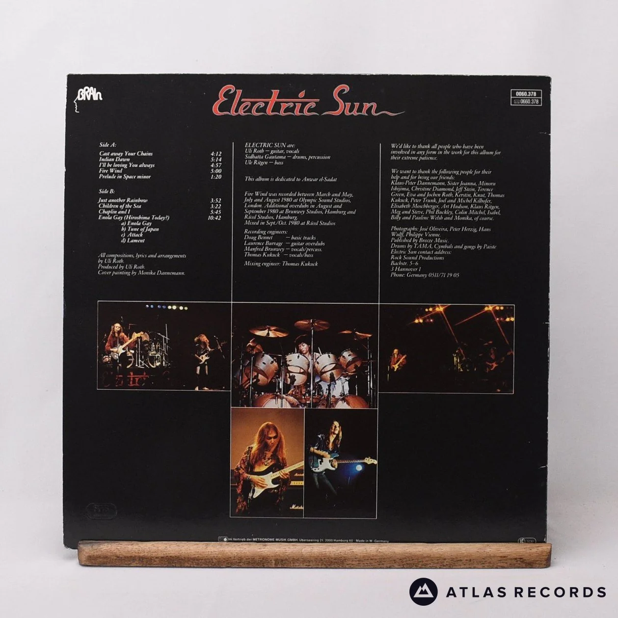 Electric Sun - Fire Wind - S1 S2 LP Vinyl Record - VG+/EX - Image 2