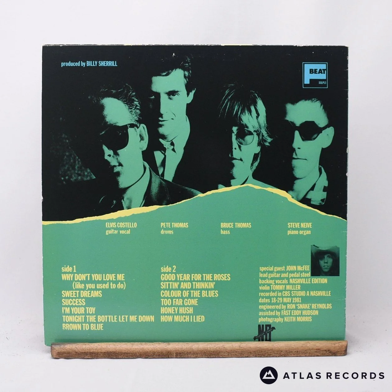 Elvis Costello & The Attractions - Almost Blue - LP Vinyl Record - EX/EX - Image 2