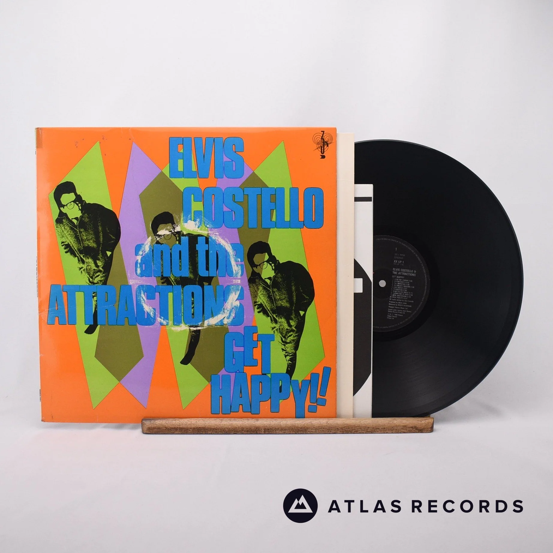 Elvis Costello & The Attractions - Get Happy!! - A2 B2 LP Vinyl Record - VG+/VG+