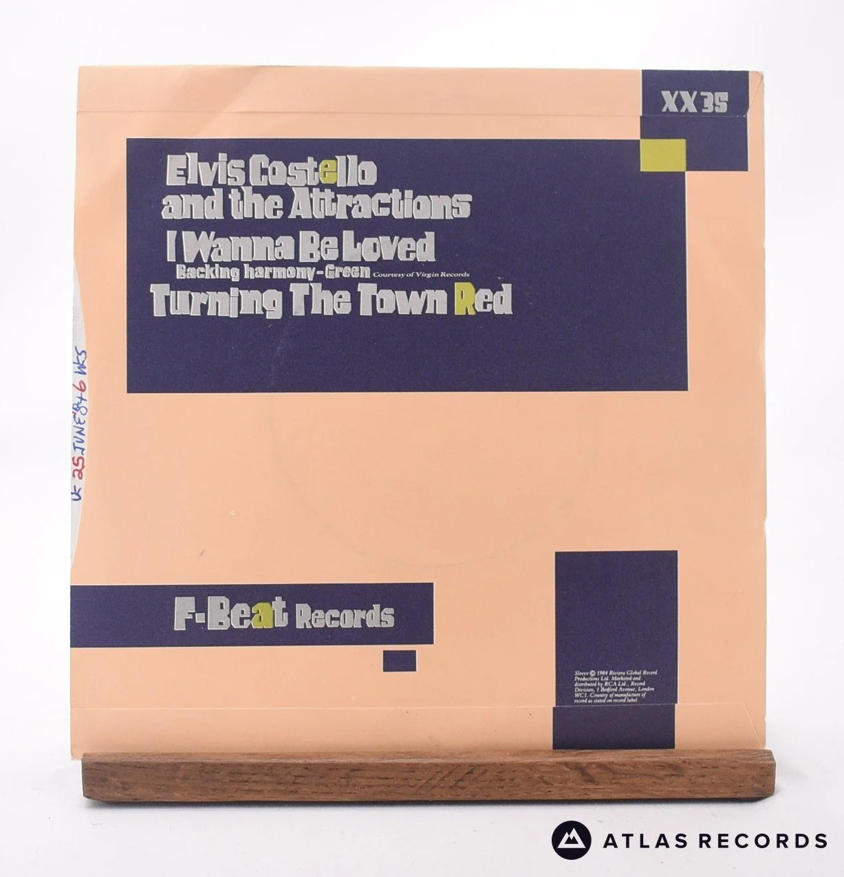 Elvis Costello & The Attractions - I Wanna Be Loved - 7" Vinyl Record - EX/EX - Image 2