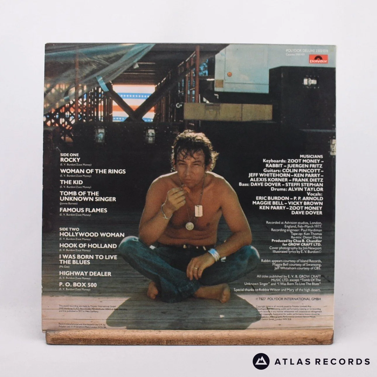Eric Burdon - Survivor - LP Vinyl Record - VG+/EX - Image 2