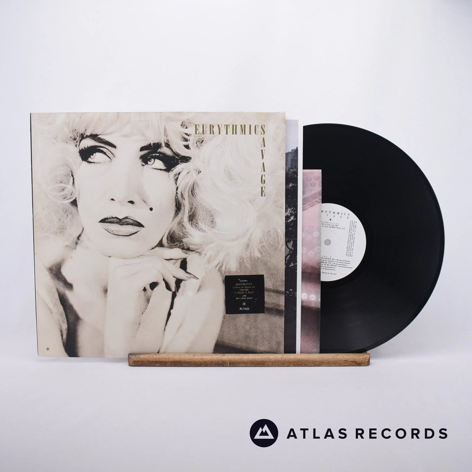 Eurythmics - Savage - Insert Poster LP Vinyl Record - EX/EX