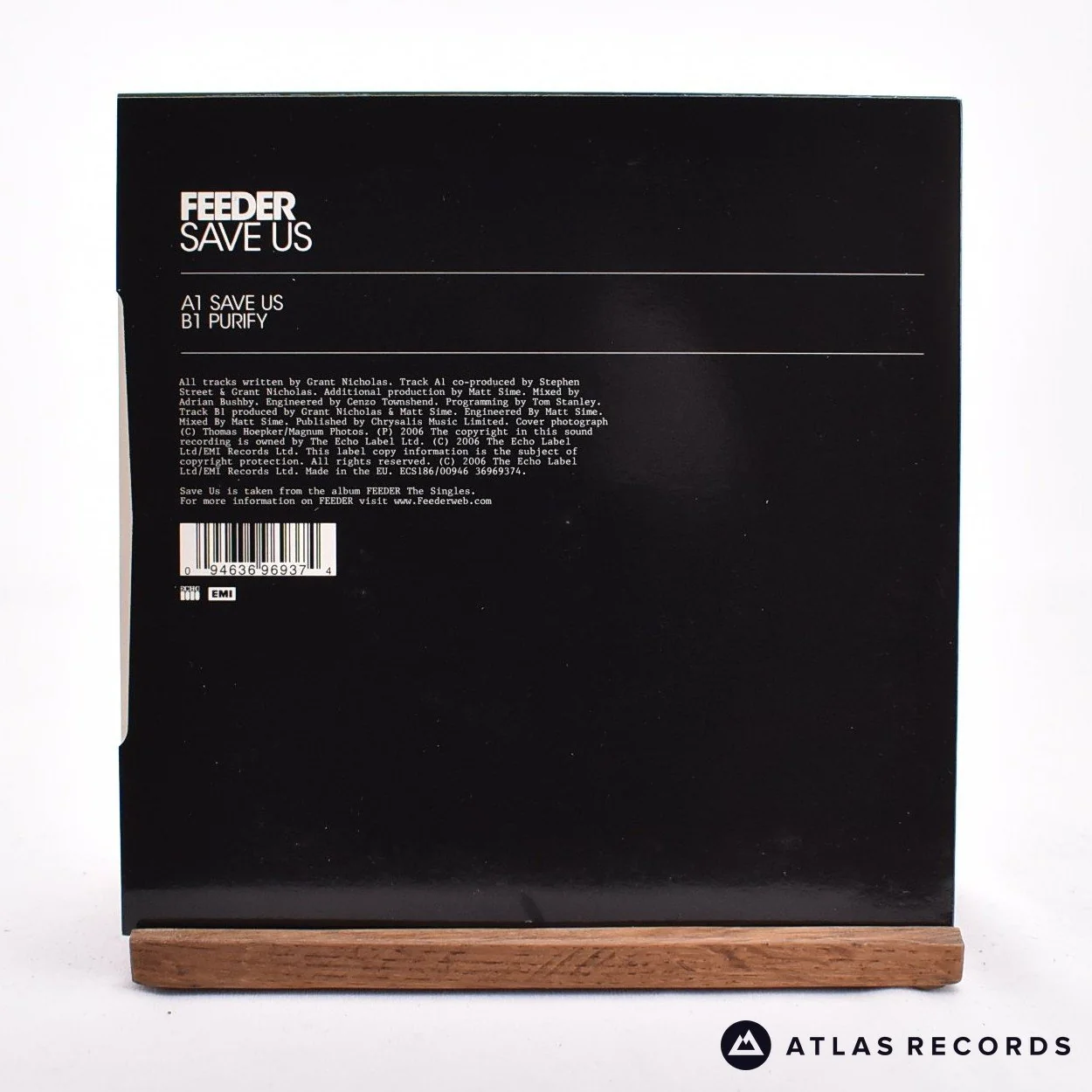 Feeder - Save Us - White Limited Edition 7" Vinyl Record - NM/NM - Image 2