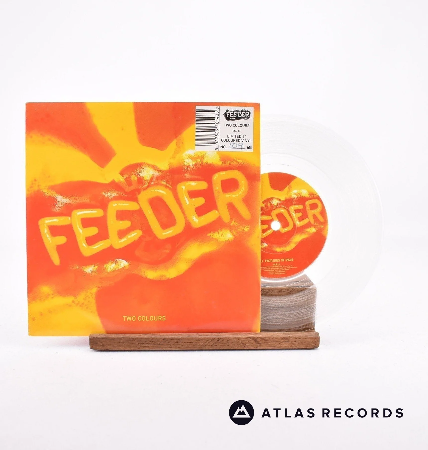 Feeder - Two Colours - Clear Limited Edition Numbered 7" Vinyl Record - EX/EX