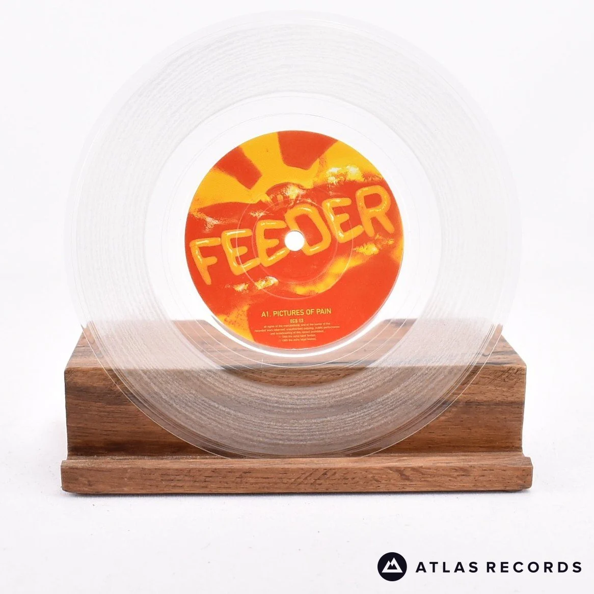 Feeder - Two Colours - Clear Limited Edition Numbered 7" Vinyl Record - EX/EX - Image 3