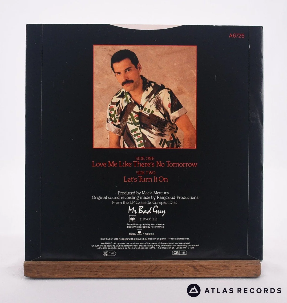 Freddie Mercury - Love Me Like There's No Tomorrow - 7" Vinyl Record - VG+/EX - Image 2