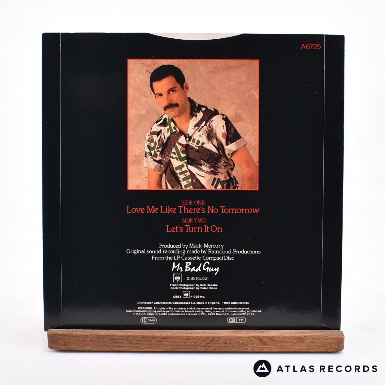 Freddie Mercury - Love Me Like There's No Tomorrow - 7" Vinyl Record - EX/EX - Image 2
