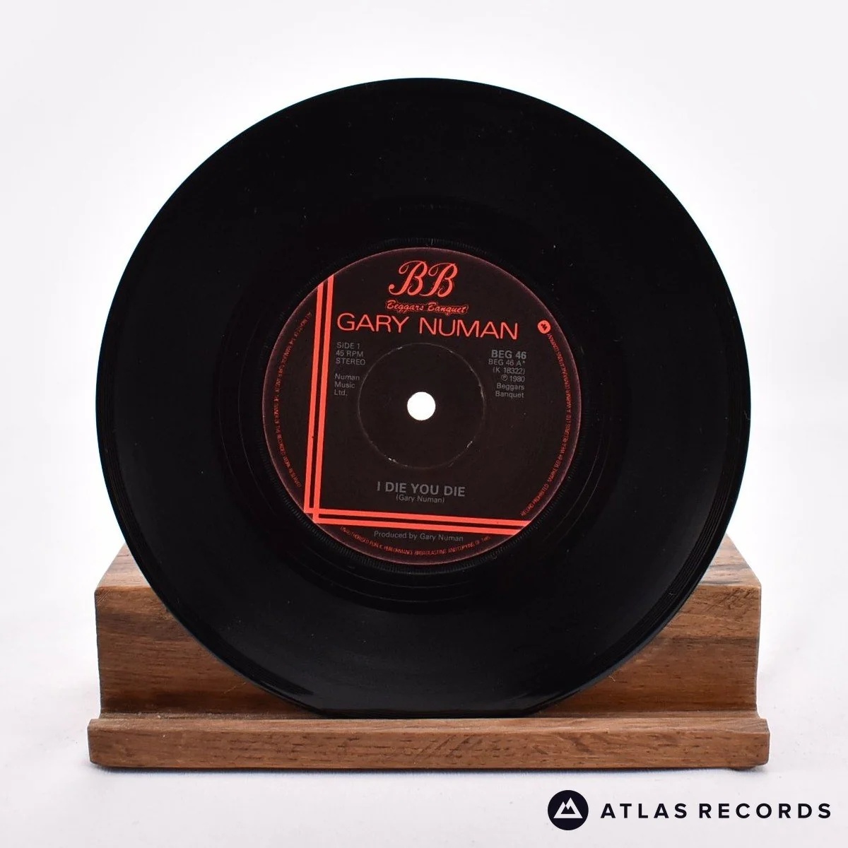 Gary Numan - I Die: You Die - Strawberry 7" Vinyl Record - EX/EX - Image 3