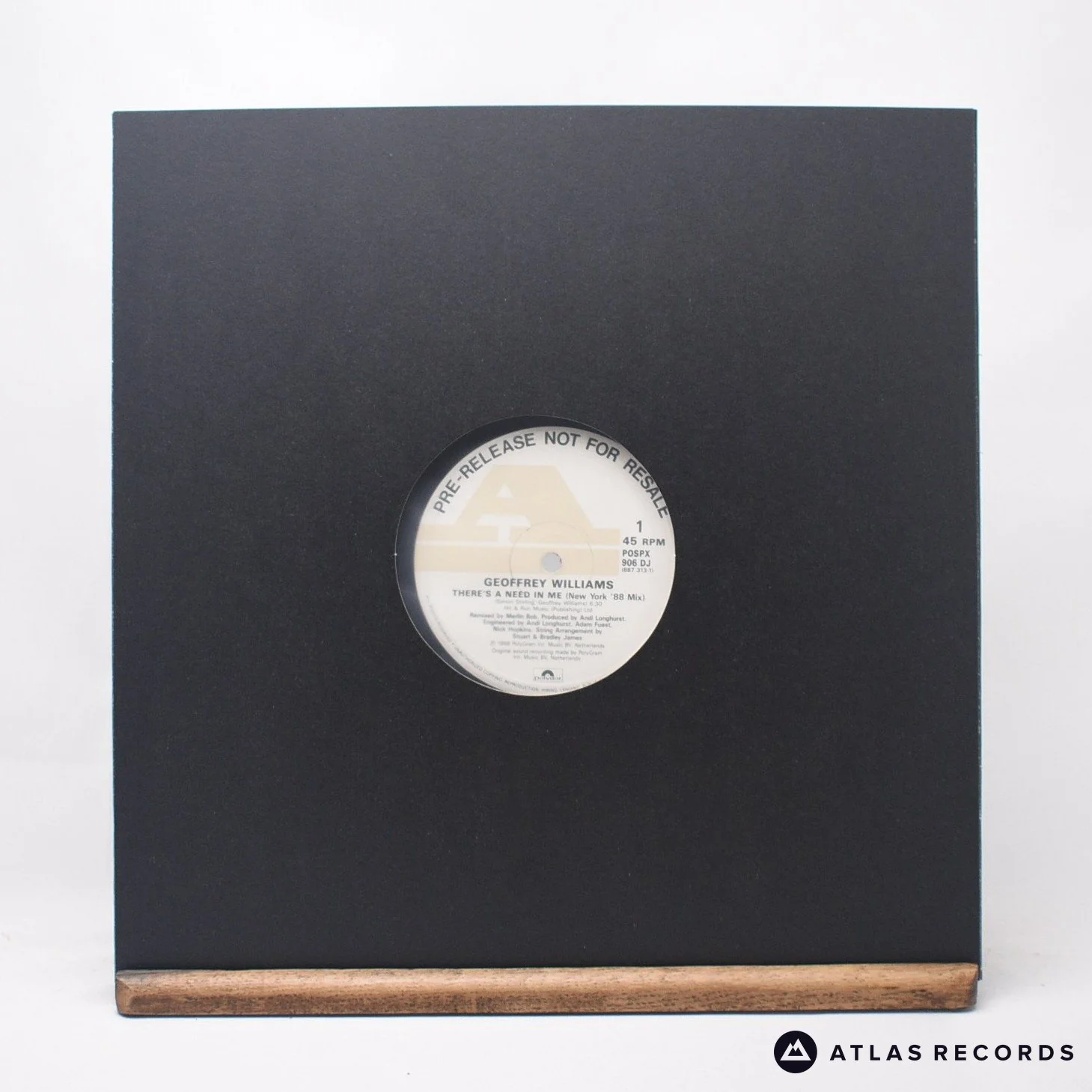 Geoffrey Williams - There's A Need In Me - Promo 12" Vinyl Record -