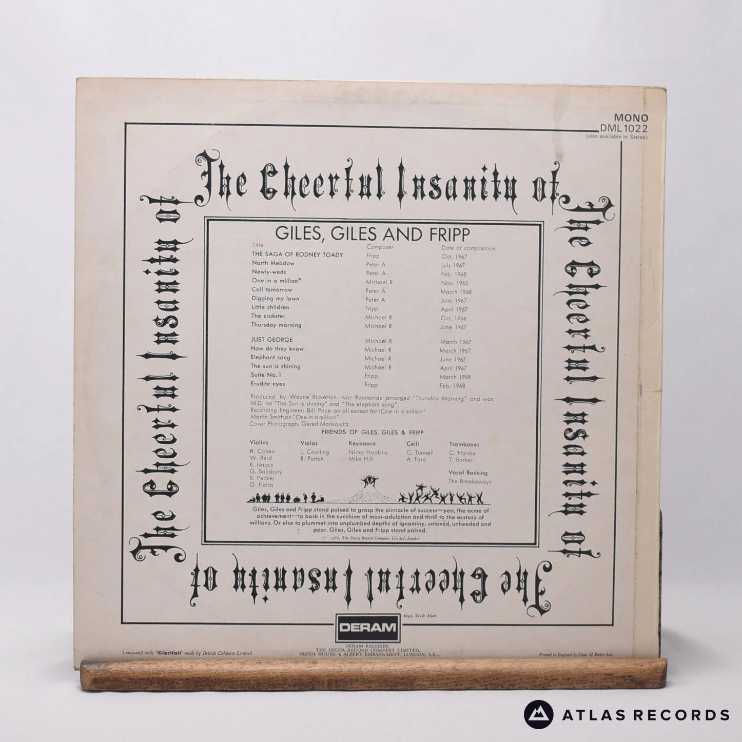 Giles, Giles And Fripp - The Cheerful Insanity Of Giles, Giles And Fr - LP Vinyl - Image 2