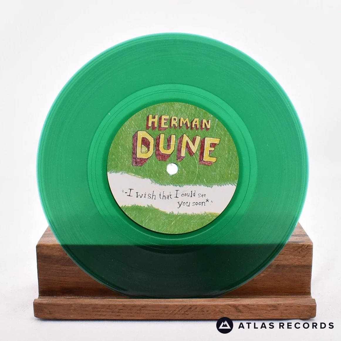 Herman Düne - I Wish That I Could See You Soon - Green 7" Vinyl Record - NM/NM - Image 3