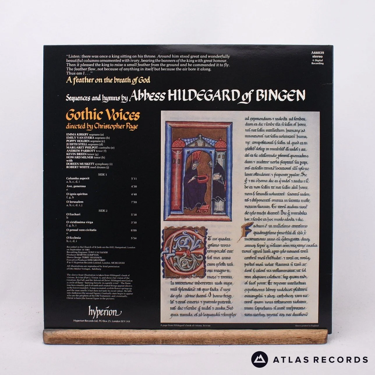 Hildegard Von Bingen - A Feather On The Breath Of God - LP Vinyl Record - EX/EX - Image 3