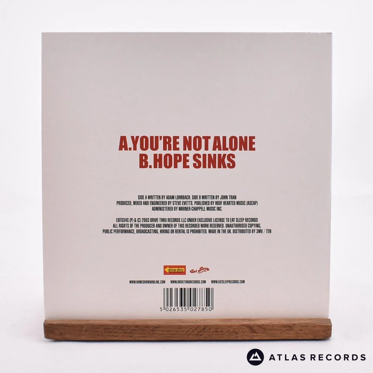 Home Grown - You're Not Alone - 7" Vinyl Record - NM/NM - Image 2