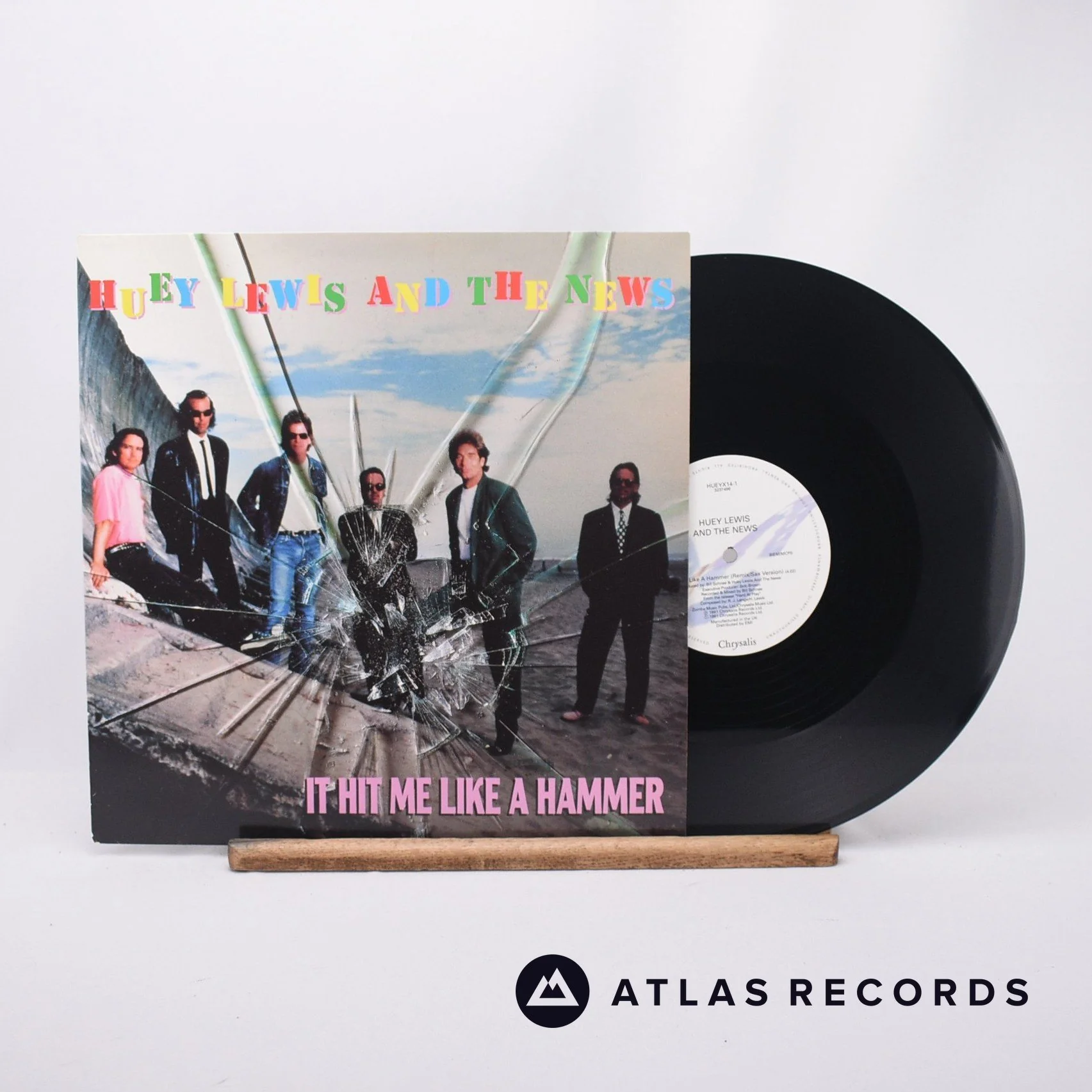 Huey Lewis & The News - It Hit Me Like A Hammer - 12" Vinyl Record - EX/EX