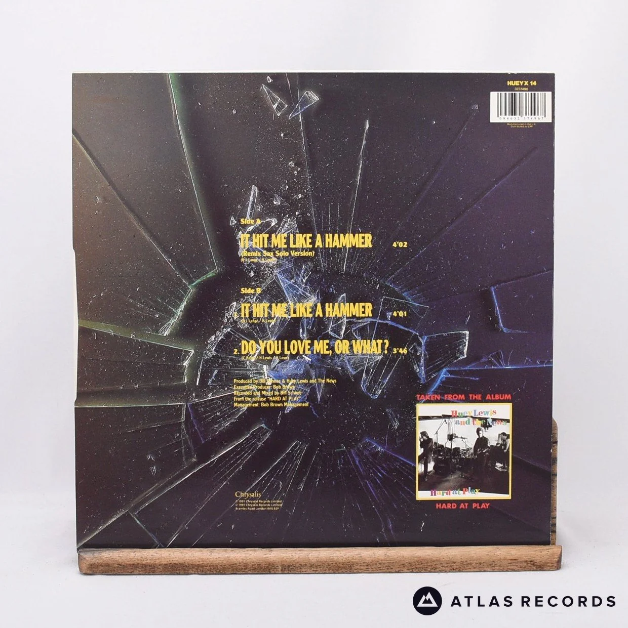 Huey Lewis & The News - It Hit Me Like A Hammer - 12" Vinyl Record - EX/EX - Image 2