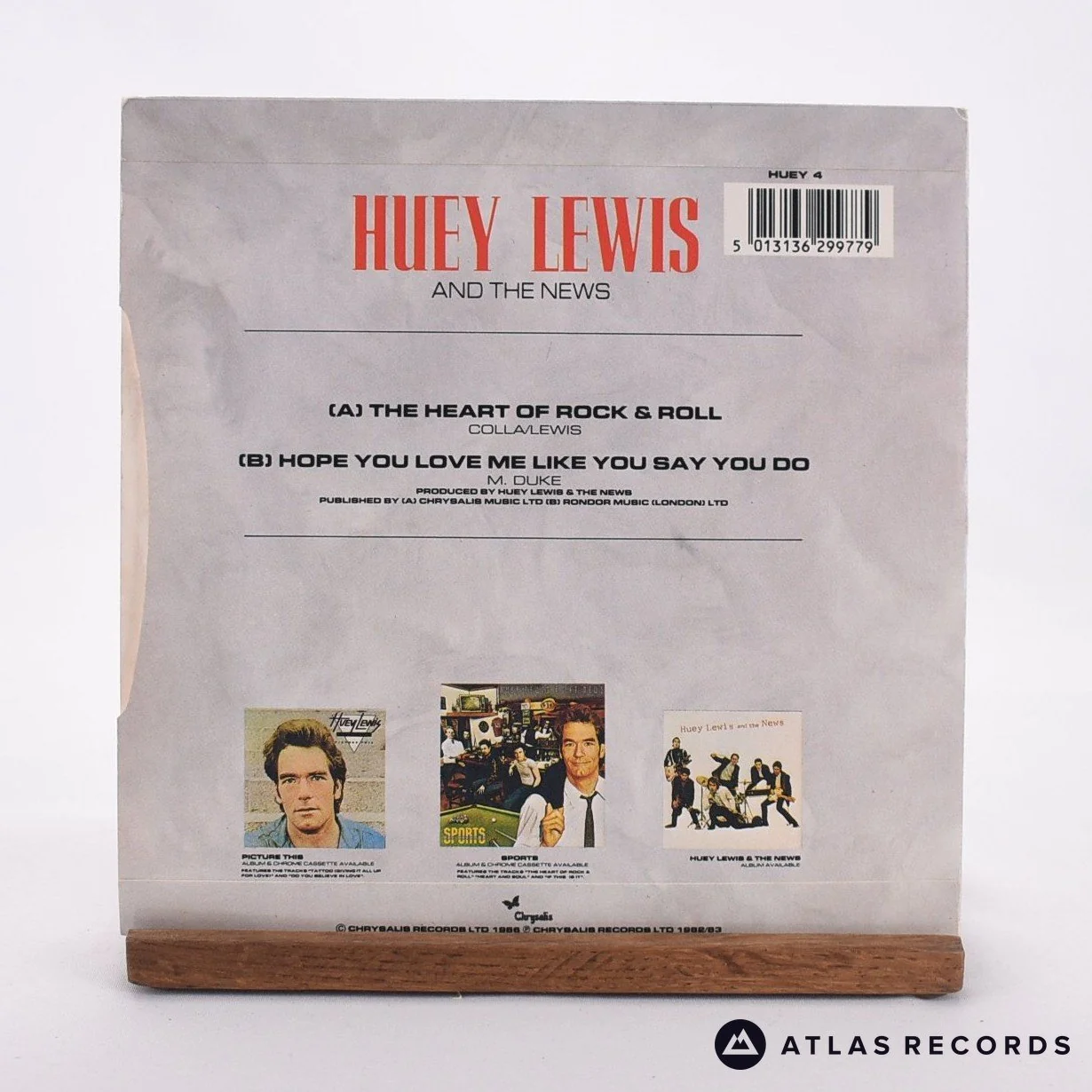 Huey Lewis & The News - The Heart Of Rock & Roll - 7" Vinyl Record - EX/VG+ - Image 2