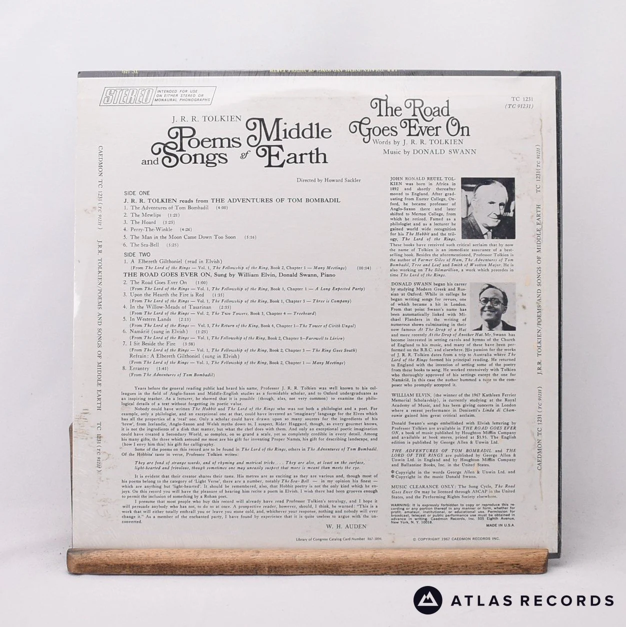 J.R.R. Tolkien - Poems And Songs Of Middle Earth - LP Vinyl Record - Image 2
