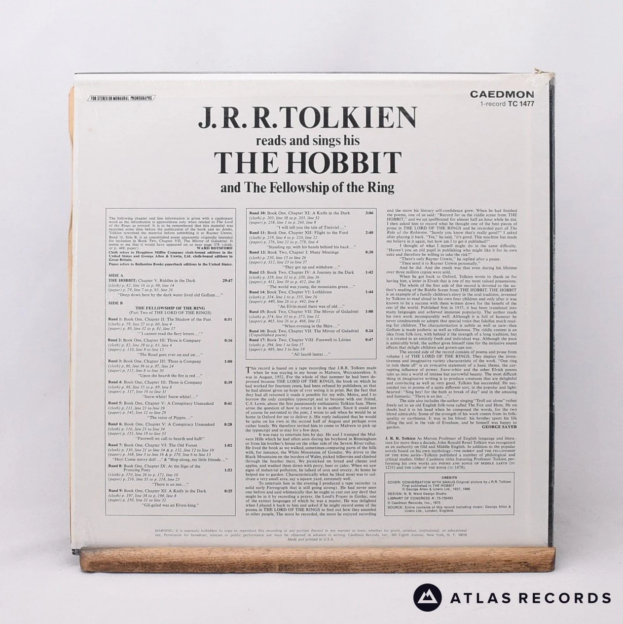 J.R.R. Tolkien - Reads and Sings His The Hobbit and The Fellowship of - LP Vinyl - Image 2