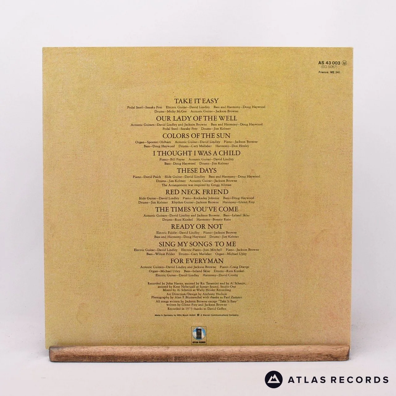 Jackson Browne - For Everyman - Reissue LP Vinyl Record - EX/EX - Image 2