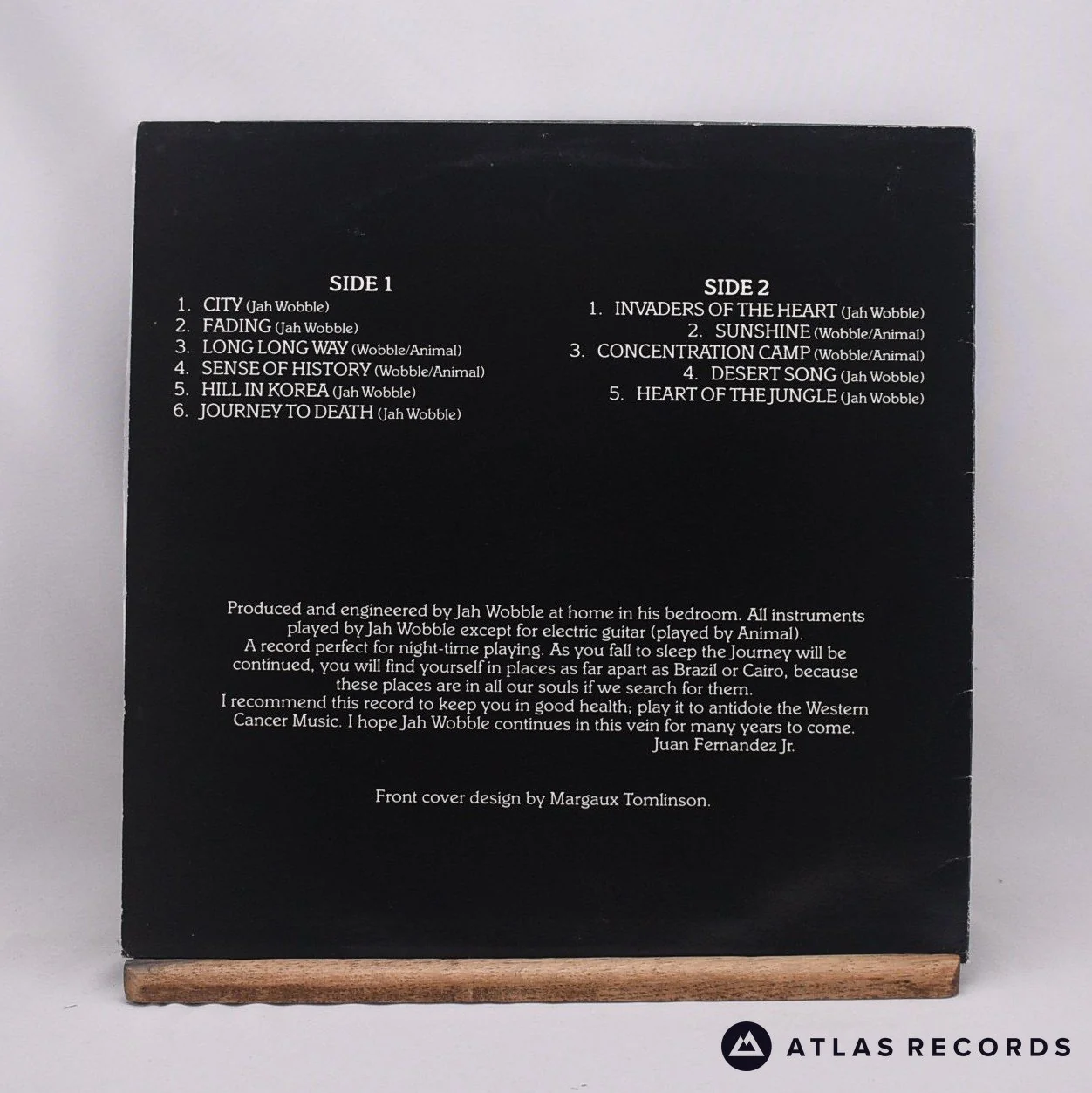 Jah Wobble - Jah Wobble's Bedroom Album - A1 B1 LP Vinyl Record - VG+/VG+ - Image 2